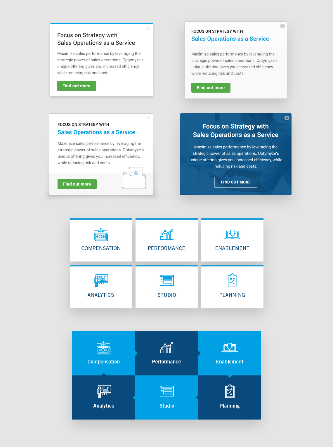 Optymyze popup banners