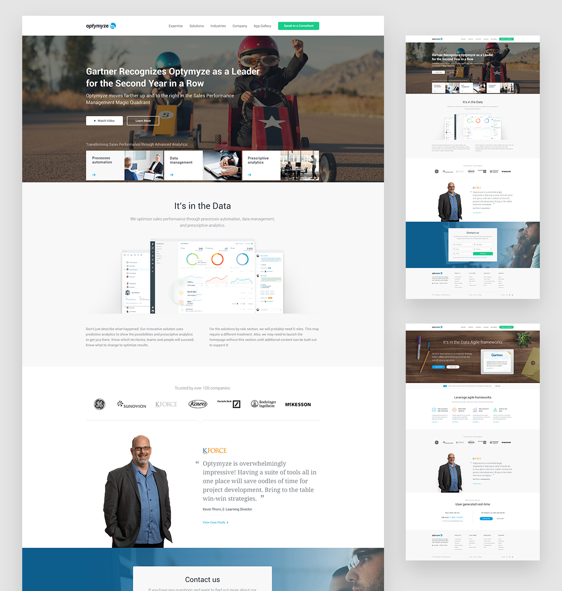 Optymyze website - homepage proposal