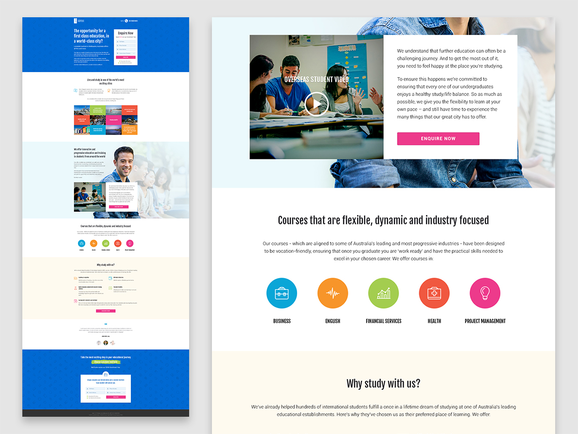 Lonsdale landing page